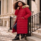 Plus Size Maxi Length Puffer Coat image number 1