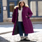 Plus Size Maxi Length Puffer Coat image number 0