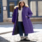 Plus Size Maxi Length Puffer Coat image number 0