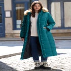 Plus Size Maxi Length Puffer Coat image number 0