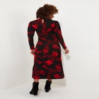 Stretch Knit Mockneck Maxi Dress image number null