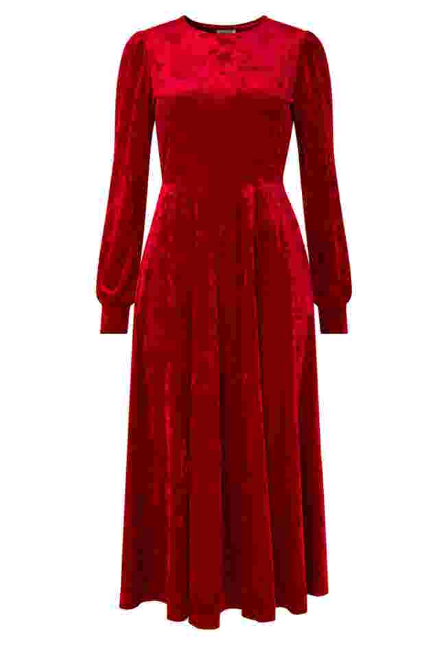 Crushed Velvet Midi Dress image number 1