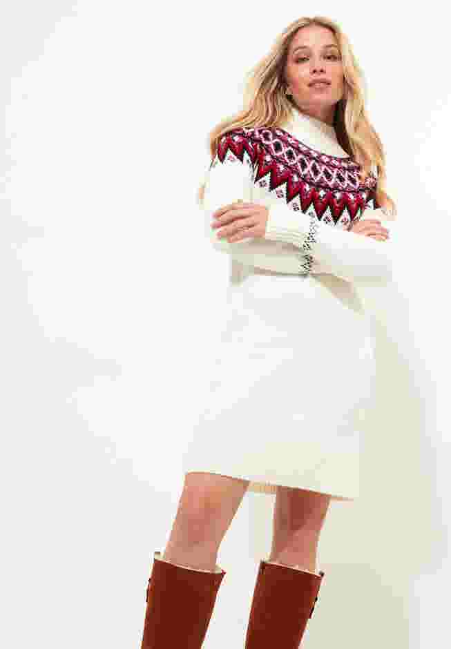 Fairisle Sweater Dress image number 3