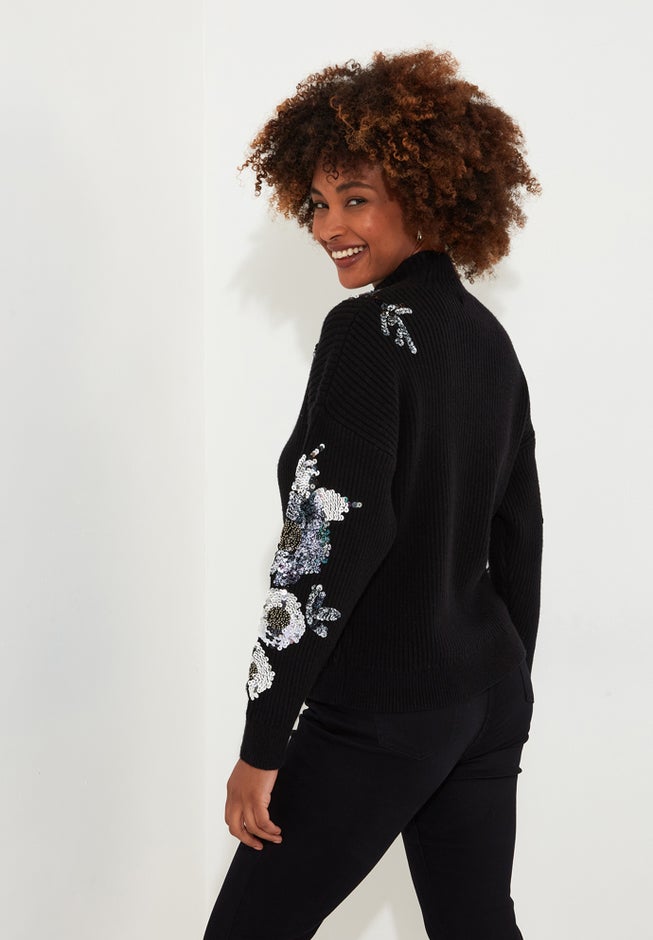 Mockneck Shimmer Sweater image number 4