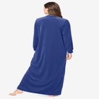 Smocked Velour Long Robe image number null