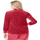 Smocked velour 25" bed jacket by Only Necessities® image number null