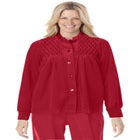 Smocked velour 25" bed jacket by Only Necessities® image number null