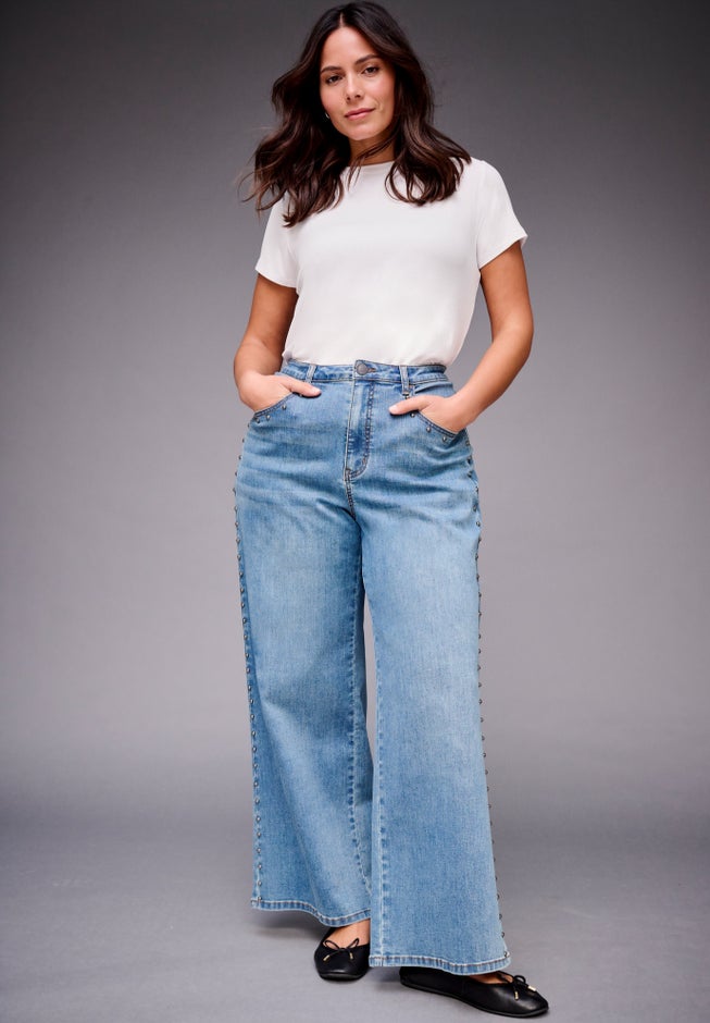 Studded Wide Leg Jean image number 2