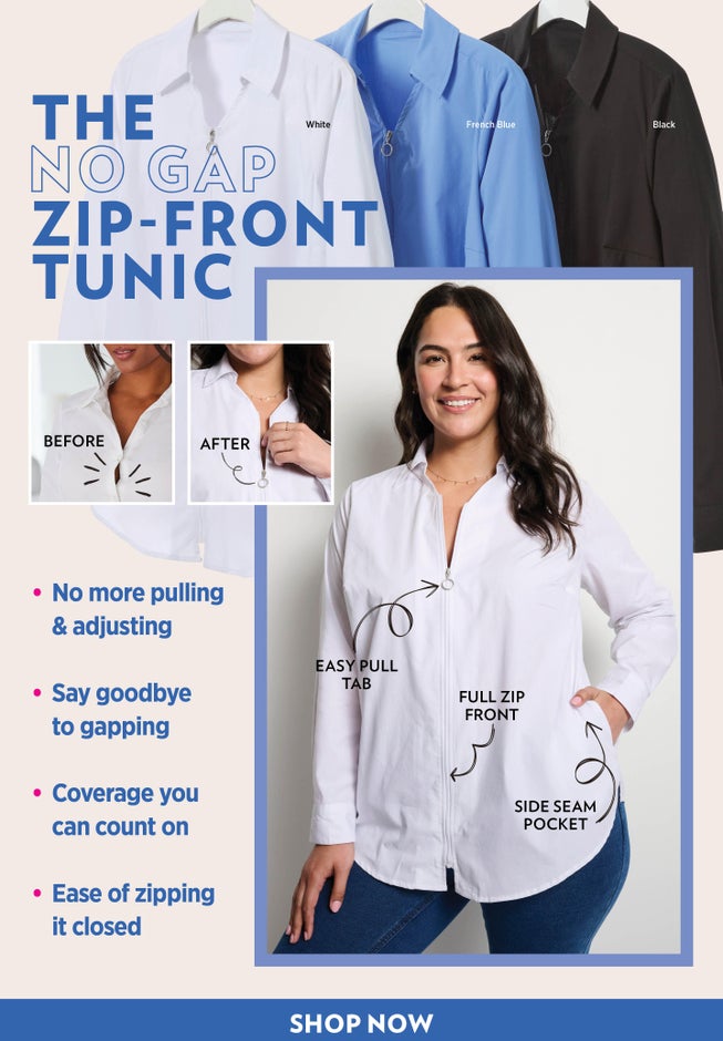 No Gap Zip-Front Tunic image number 1