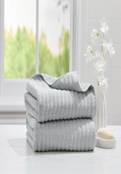 2-Pc. Ribbed Cotton Bath Towel Set