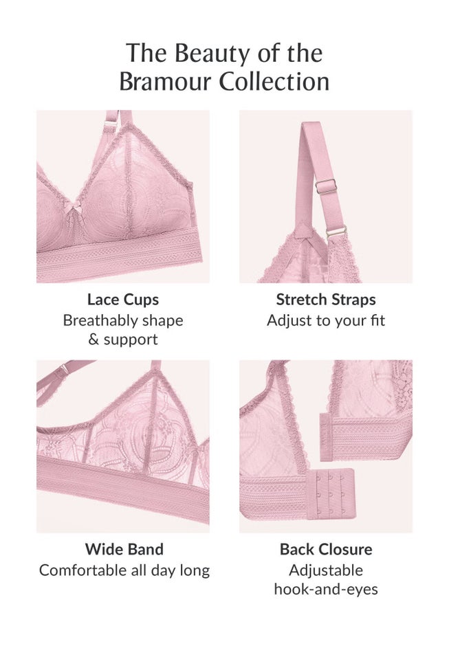 Glamorise® Bramour Gramercy Luxe Lace Bralette image number 3