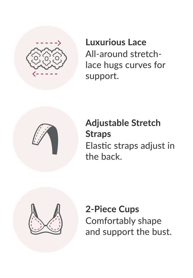 Glamorise® Bramour Gramercy Luxe Lace Bralette image number 4