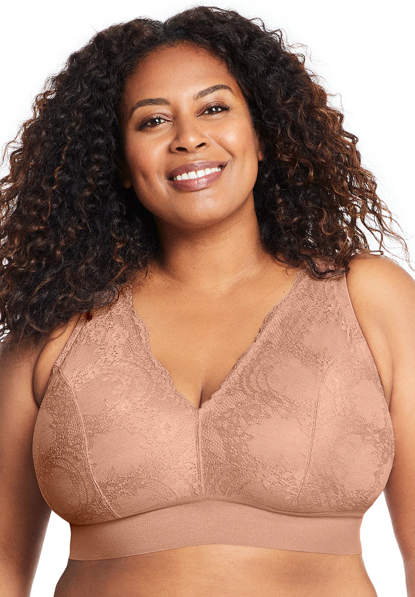 Glamorise® Bramour Lexington Lace Plunge Bralette image number 0