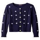 Embroidered Cable Cardigan image number null