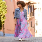 V-neck Ruffle Maxi Dress image number null
