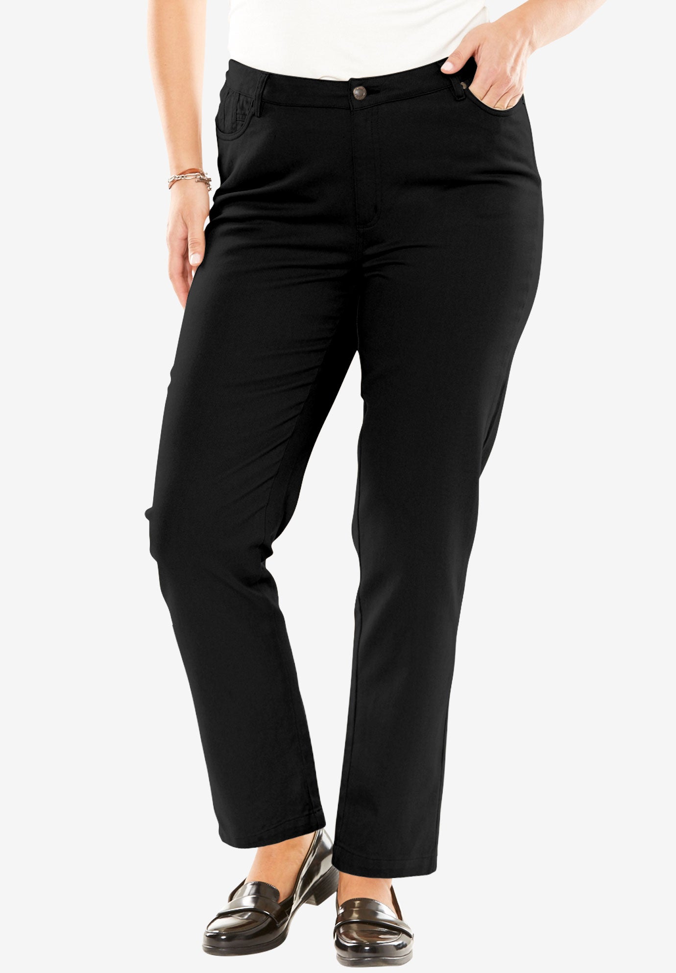 Classic Cotton Denim Straight-Leg Jean image number 0