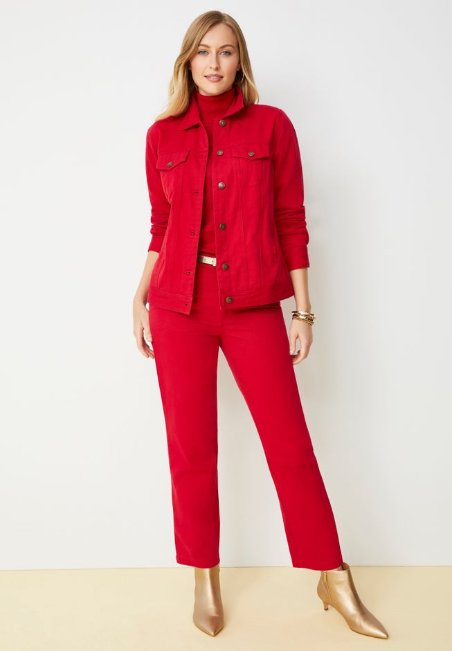 Classic Cotton Denim Straight-Leg Jean image number 1