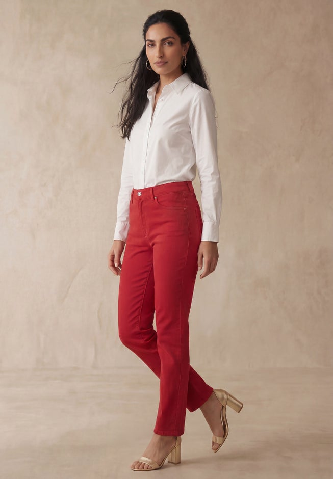 Classic Cotton Denim Straight-Leg Jean image number 1
