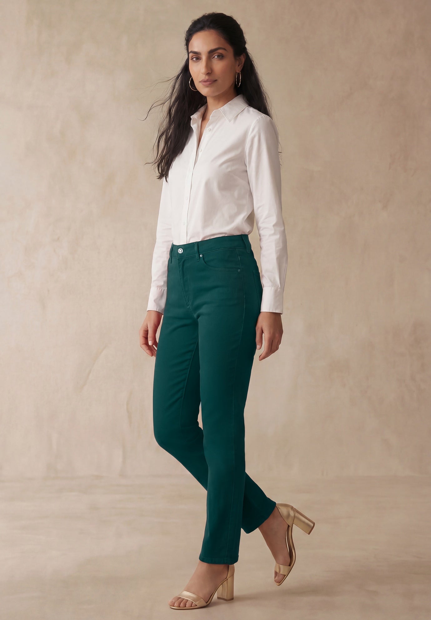 Classic Cotton Denim Straight-Leg Jean image number 1