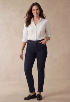 Classic Cotton Denim Straight-Leg Jean