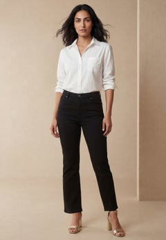 Classic Cotton Denim Straight-Leg Jean