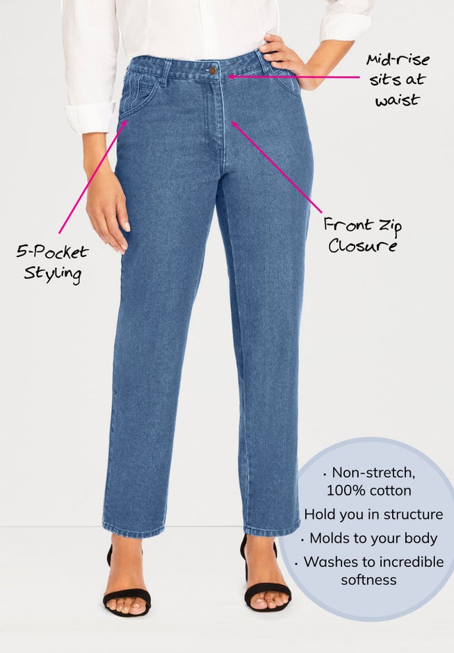 Classic Cotton Denim Straight-Leg Jean image number 1