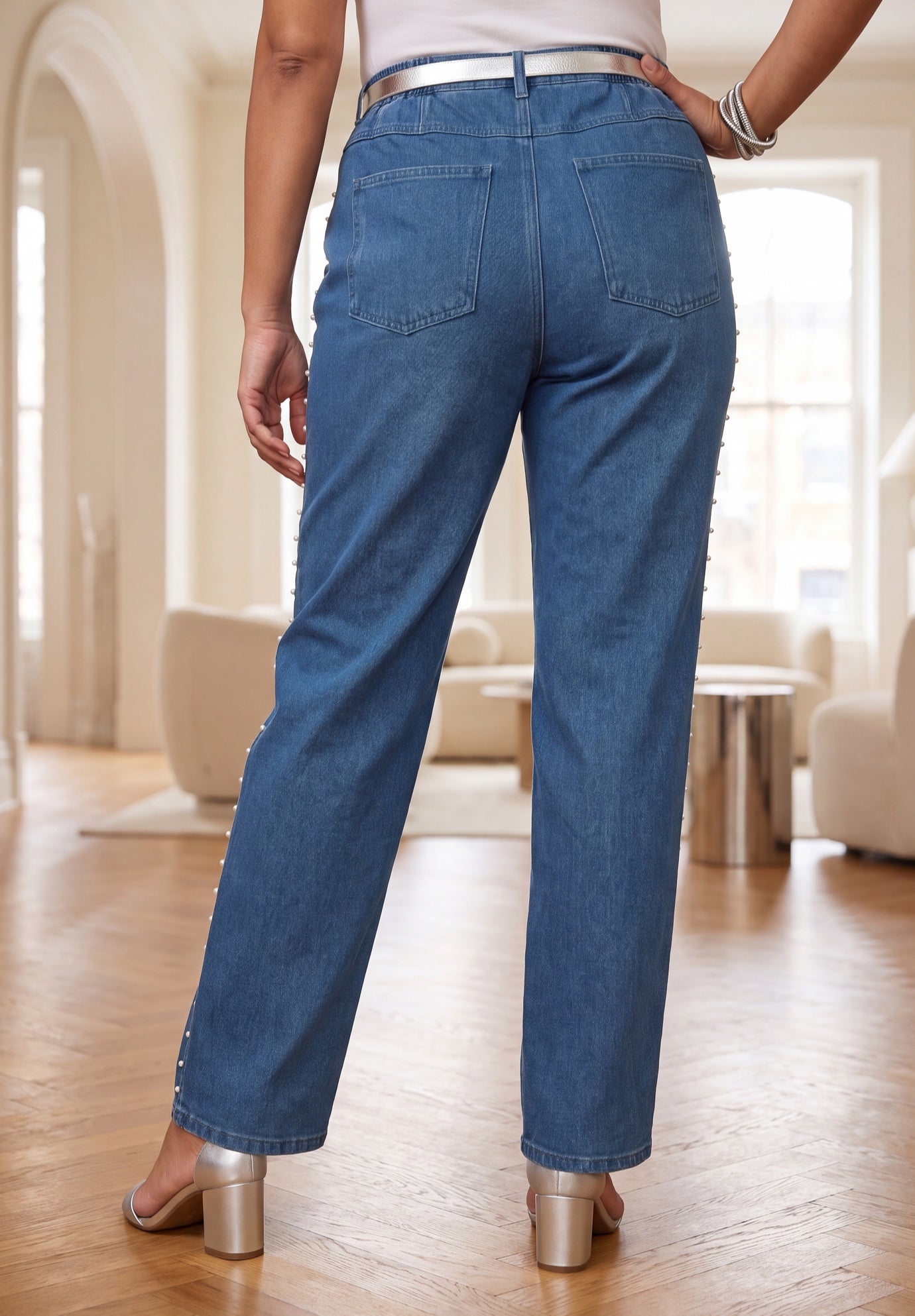 Classic Cotton Denim Straight-Leg Jean image number 2