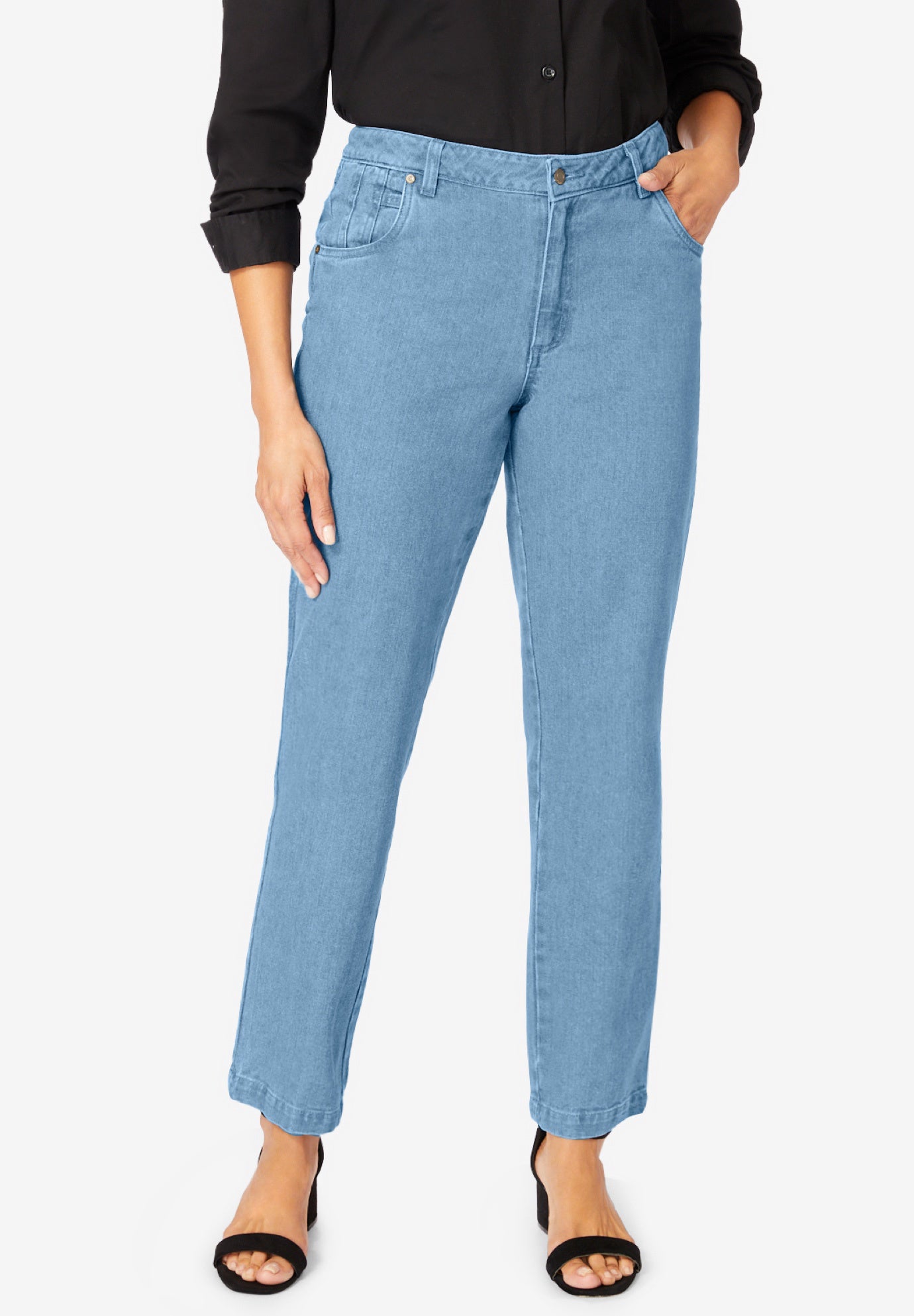 Classic Cotton Denim Straight-Leg Jean image number 0