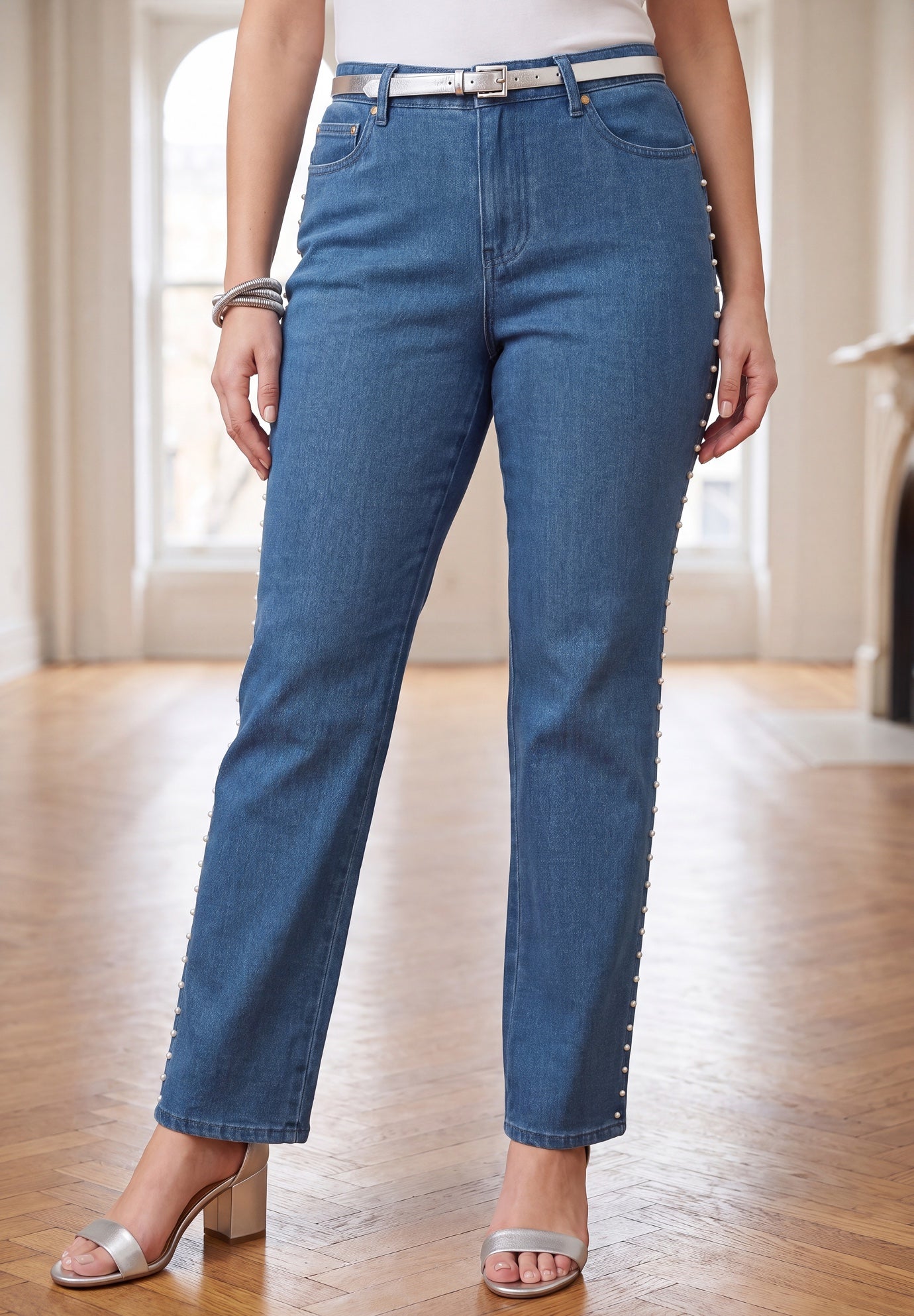 Classic Cotton Denim Straight-Leg Jean image number 1