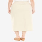 Classic Cotton Denim Midi Skirt image number null