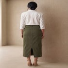 Classic Cotton Denim Midi Skirt image number null