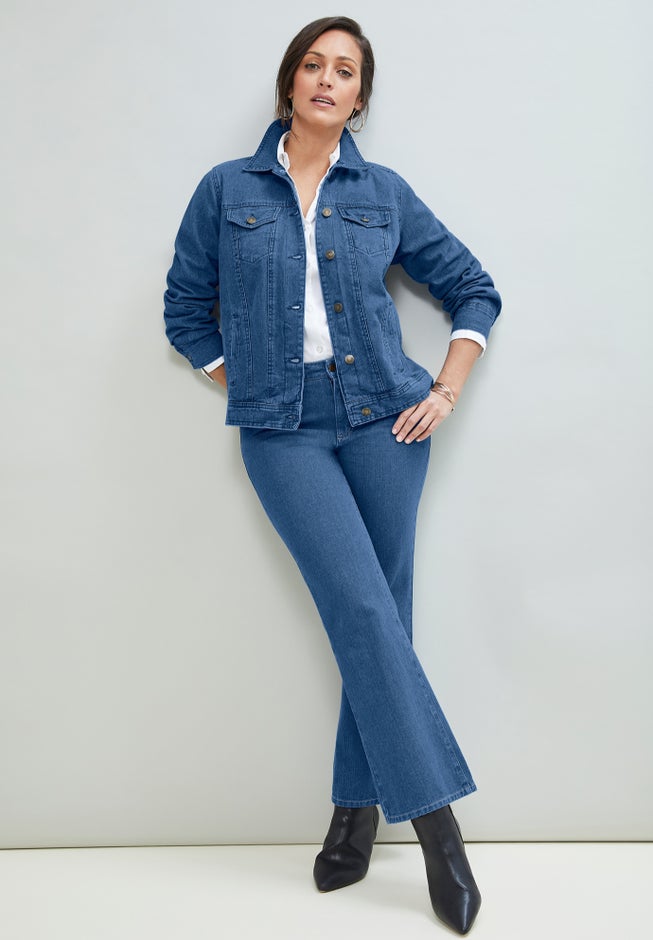 denim jacket women for dress Universal Standard Plus Size Kelsey Denim Jacket
