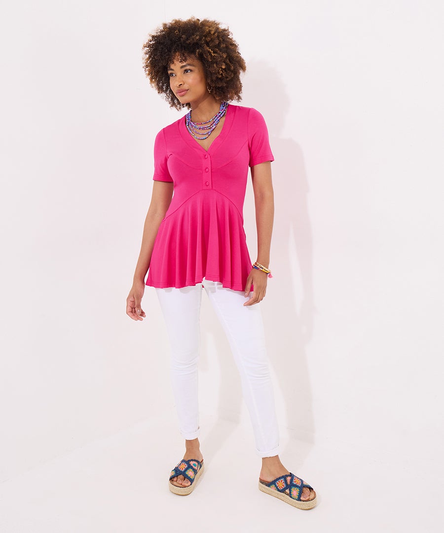 Short Sleeve Babydoll Tunic image number 4
