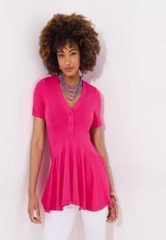 Short Sleeve Babydoll Tunic