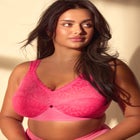 Full Coverage Sling Double Band Lace Bra image number 0