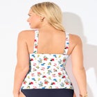 Scoop Neck Shirred Tankini Top image number null