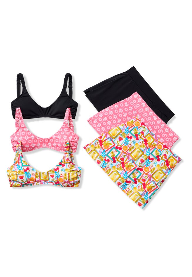 Scoop Neck Shirred Bikini Top image number 4