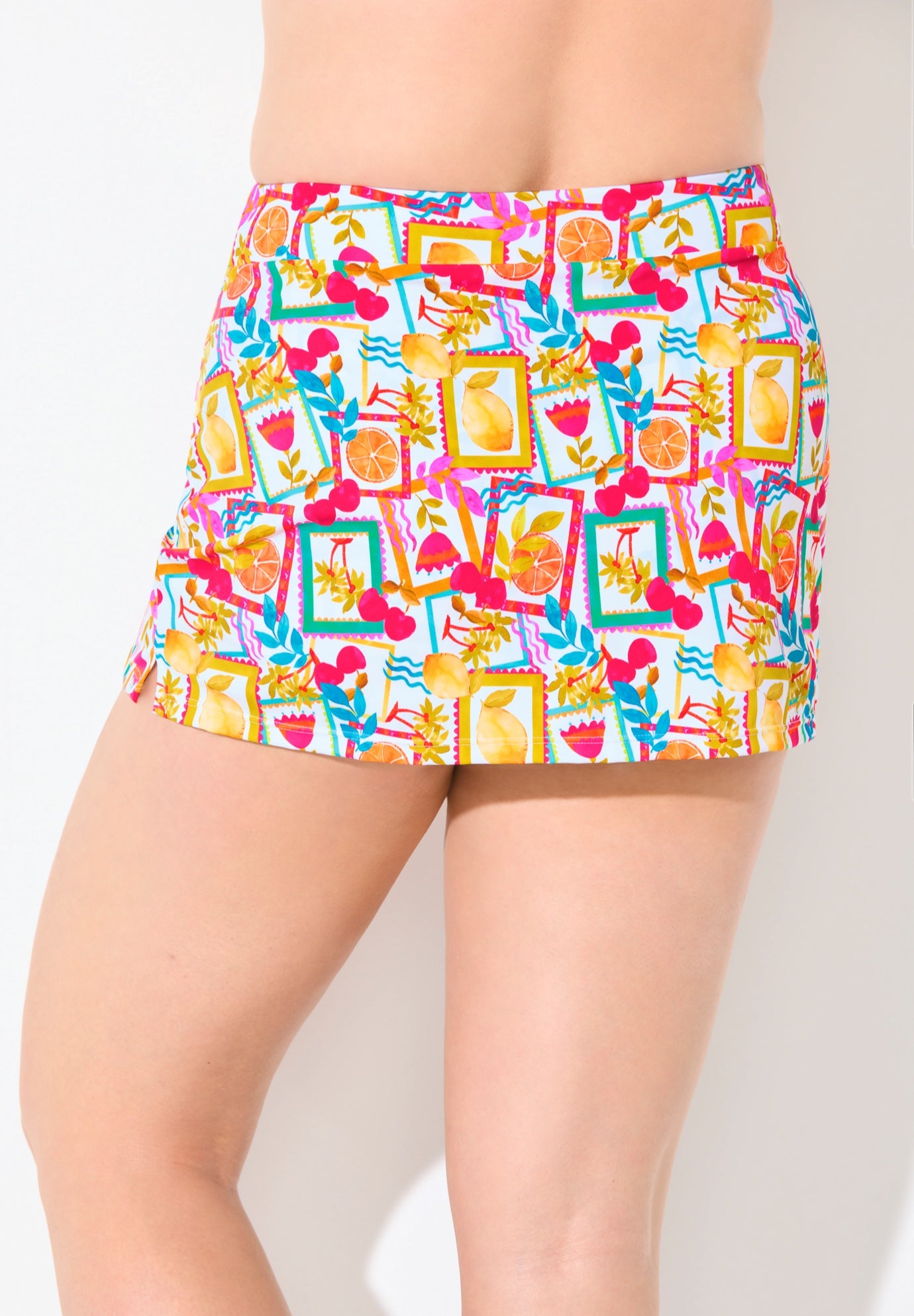Side Slit Swim Skort with Boyshort image number 7
