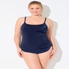 Chlorine Resistant Sarong Front One Piece Swimsuit image number null