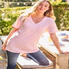 Perfect V-neck Pocket Tee image number null