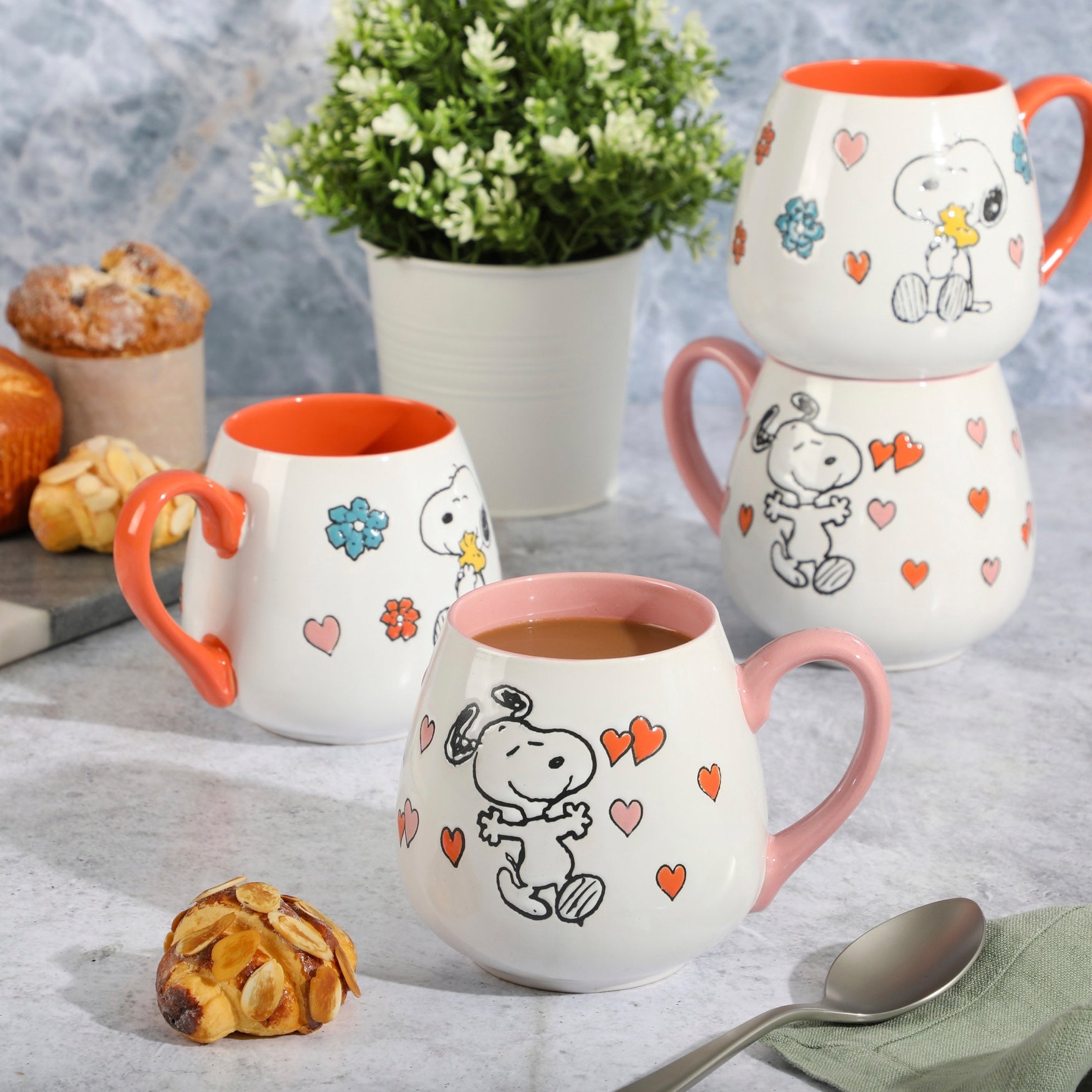 Peanuts&reg; Set of 4 Belly Cups image number 0