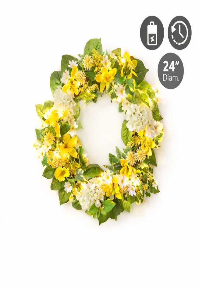 Pre-Lit Citrus Grove 24" Wreath  image number 2