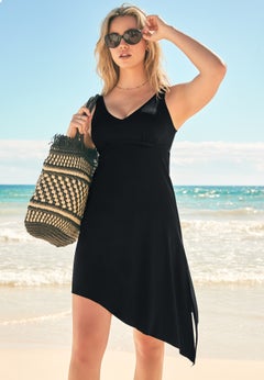 Halter Woman Within Swim Dresses Plus Size Underwire Versatile-Strap Halter-Neck  Swim Dress