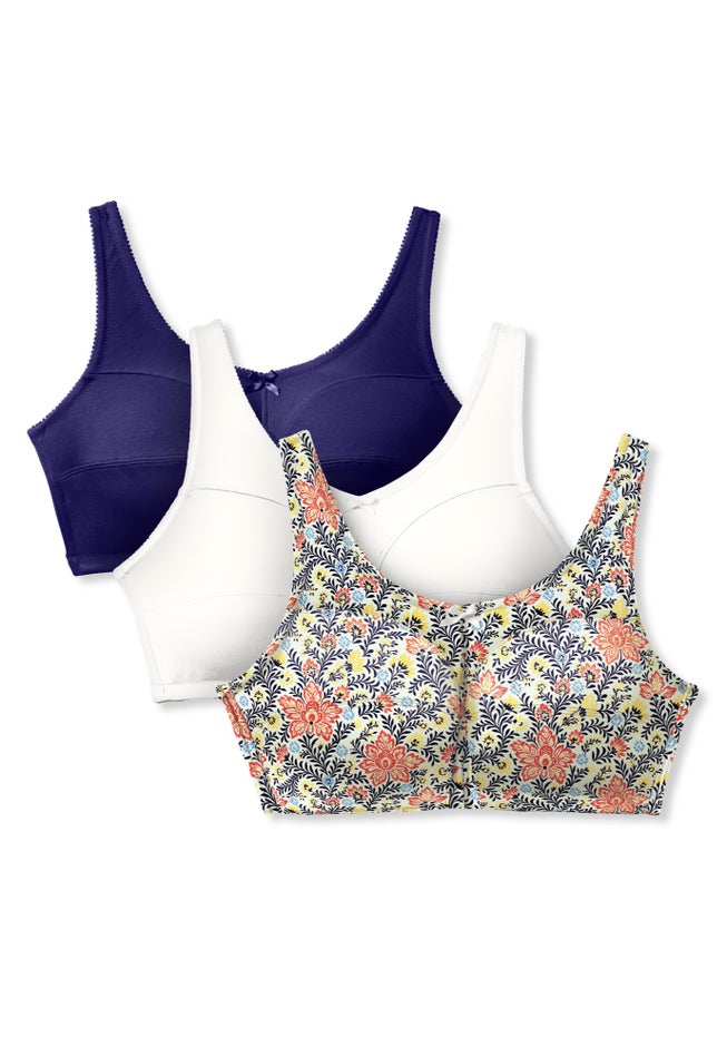 3-Pack Cotton Wireless Bra image number 1