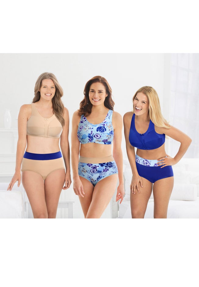 Full Coverage Stretch Cotton Color Block Brief 3-Pack image number 8
