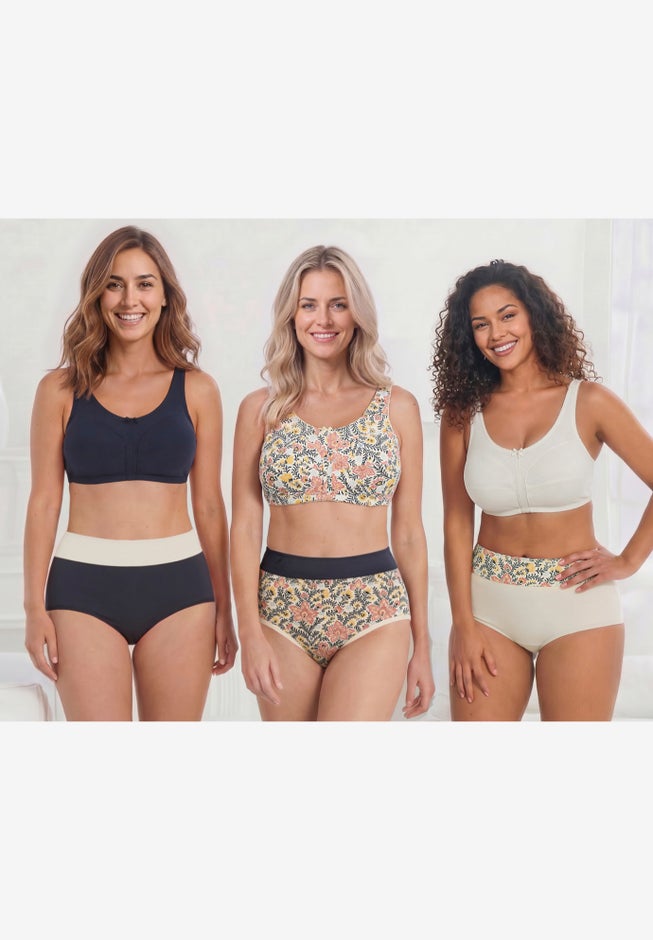 3-Pack Cotton Wireless Bra image number 3