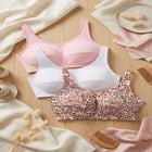 3-Pack Cotton Wireless Bra image number null