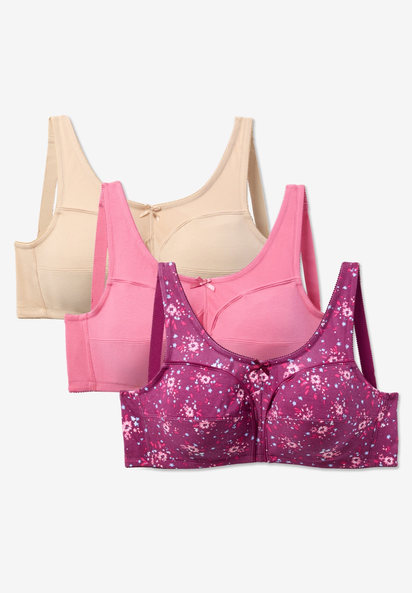 3-Pack Cotton Wireless Bra image number 0