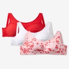 3-Pack Cotton Wireless Bra image number null