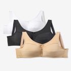 3-Pack Cotton Wireless Bra image number null